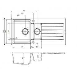 Reginox Harlem 1000.10 Grey silvery