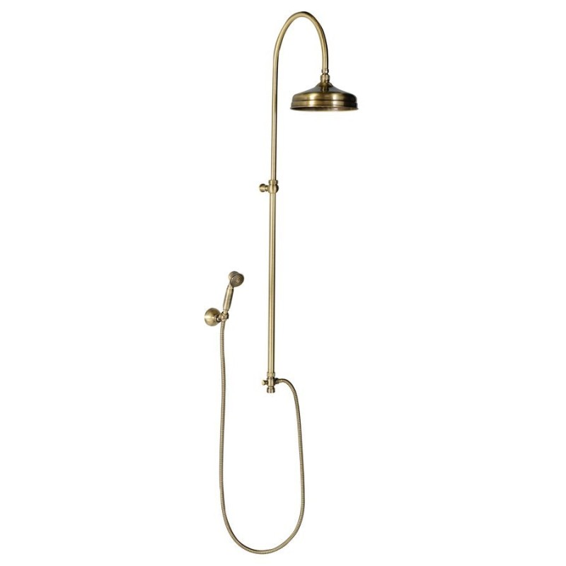 ANTEA sprchový stĺp k napojeniu na batériu, hlavová, ručná sprcha, bronz