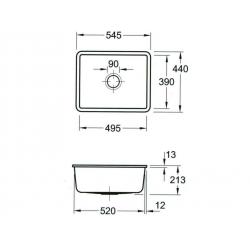 Villeroy & Boch Subway 545 Biela keramika