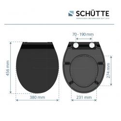 Schütte SLIM BLACK| Duroplast, Soft Close 