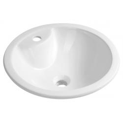 SHIPRA keramické umývadlo zápustné, priemer 46cm, biela