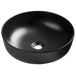 RONDEA keramické umývadlo na dosku priemer 41cm, čierna mat