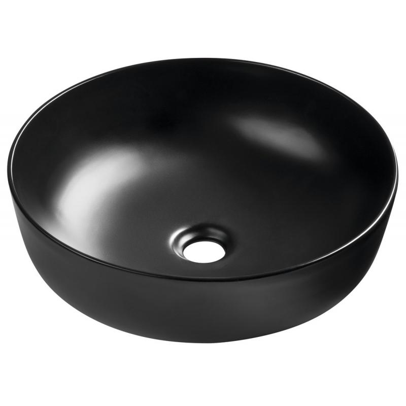 RONDEA keramické umývadlo na dosku priemer 41cm, čierna mat