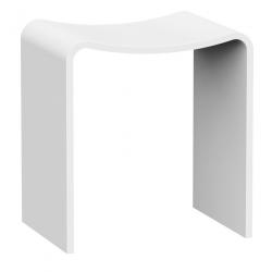 KORAL kúpeľňová stolička 40x43x30cm, solid surface, biela mat