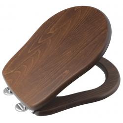 RETRO WC sedátko, Soft Close, orech/chróm