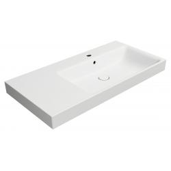 NUBES keramické umývadlo 100x50cm, s odkladacou plochou vľavo, biela mat