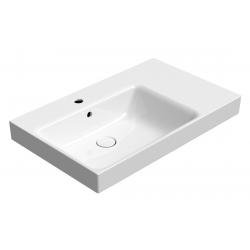 NUBES keramické umývadlo 80x50cm, s odkladacou plochou vpravo, biela ExtraGlaze