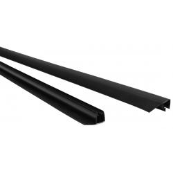 EASY BLACK set zvislých tesnení pre 6/6mm sklo, 2000mm