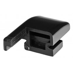 EASY BLACK úchyt pevného skla, pravý