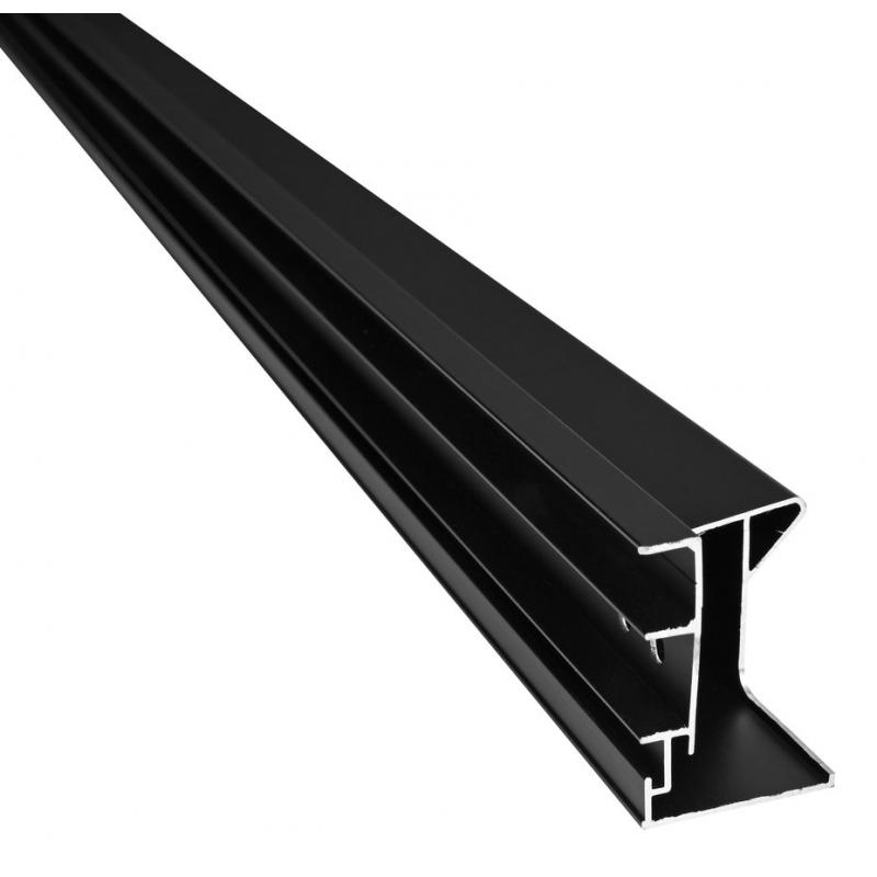 EASY BLACK stenový profil pre pevné sklo, 1900mm