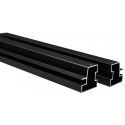 EASY BLACK set vodorovných spojovacích profilov pivotových dverí 1900mm