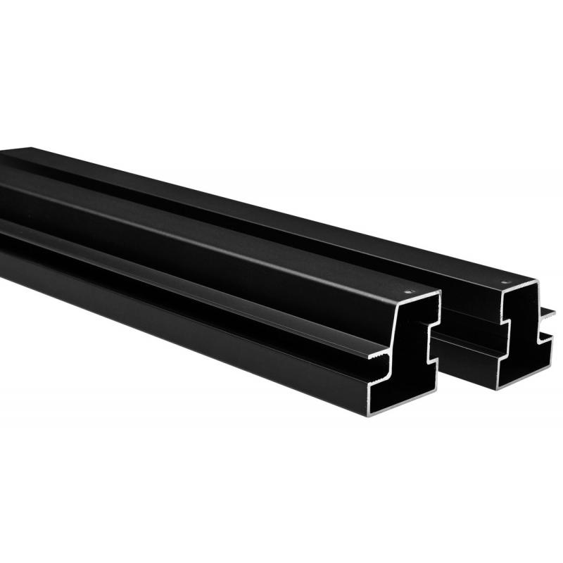 EASY BLACK set vodorovných spojovacích profilov pivotových dverí 1900mm