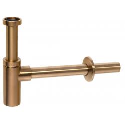 Umývadlový sifón 5/4", odpad 32mm, guľatý, meď mat