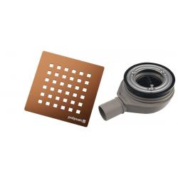 FLEXIA vaničkový sifón, otvor vaničky 90mm, DN40, meď mat