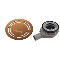 FLEXIA vaničkový sifón, otvor vaničky 90mm, DN40, meď mat