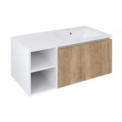 LOREA skrinka 100x46x51,5cm (30P+70cm), pravá, dub Alabama/biela matná