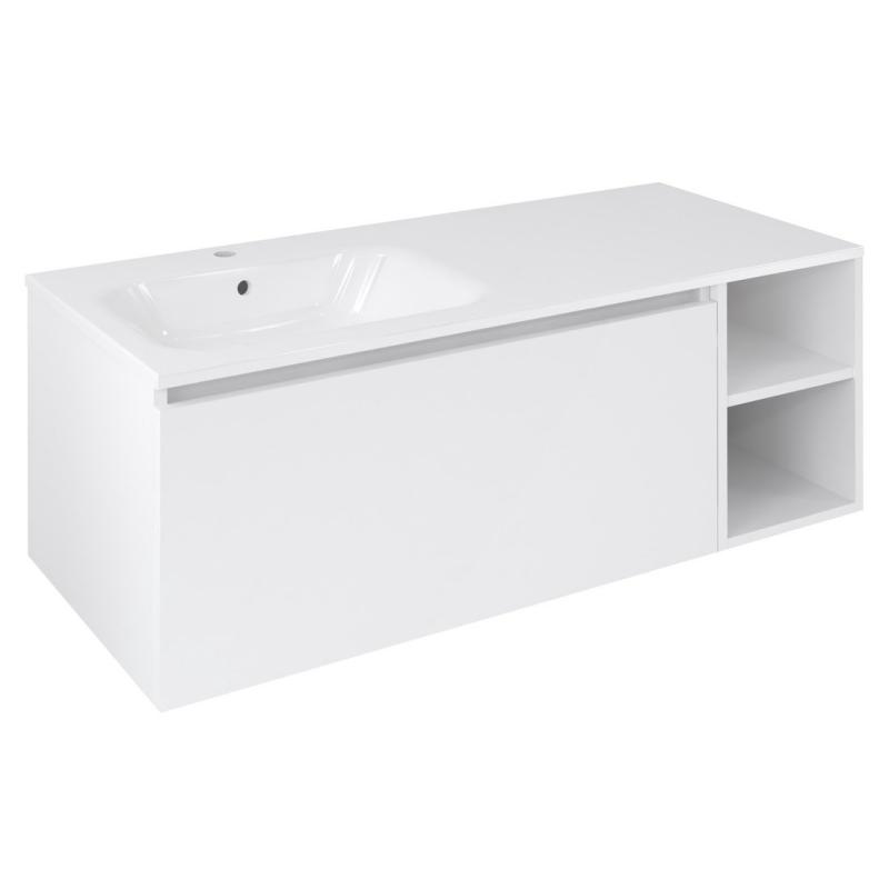 LOREA skrinka 120x46x51,5cm (90+30Pcm), ľavá, biela matná