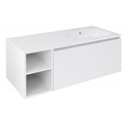 LOREA skrinka 120x46x51,5cm (30P+90cm), pravá, biela matná