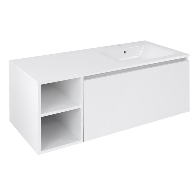 LOREA skrinka 120x46x51,5cm (30P+90cm), pravá, biela matná