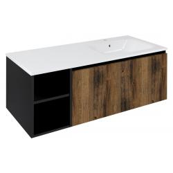 LOREA skrinka 120x46x51,5cm (30P+90cm), pravá, dub collingwood/čierna matná