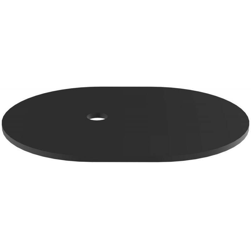 OASIS polica do priestoru 40x52cm, kompozit, čierna mat