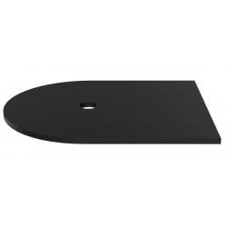 OASIS polica na stenu 40x48cm, kompozit, čierna mat