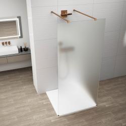 ESCA COPPER MATT jednodielna sprchová zástena do priestoru, matné sklo, 1100 mm