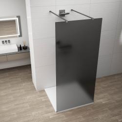 ESCA GUN METAL jednodielna sprchová zástena do priestoru, dymové sklo, 1500 mm