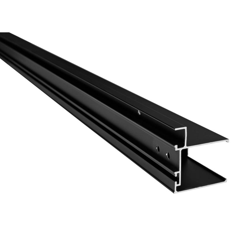 EASY BLACK stenový profil pre pevné sklo, 1900mm