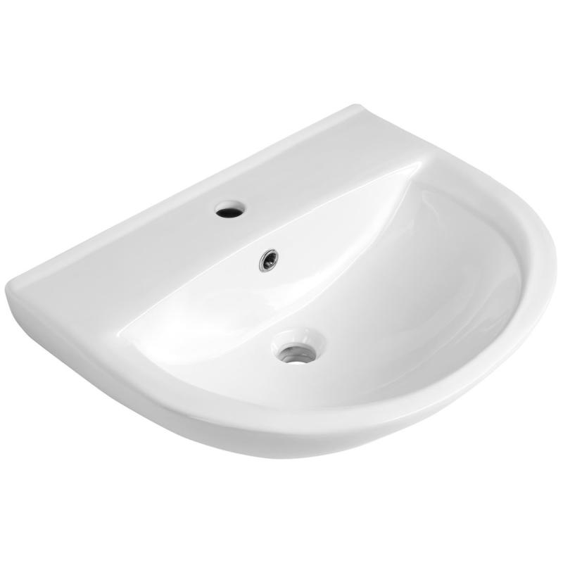 SPIRAL keramické umývadlo 60x47cm, biela