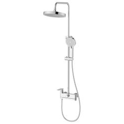 Sprchový stĺp s pákovou batériou, otočným ramienkom, chróm