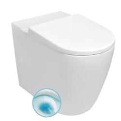 TURKU WC kombi misa, Vortex Rimless, so zvýšeným sedením 64x38cm, spodný/zadný odtok, biela