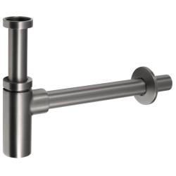 Umývadlový sifón 5/4", odpad 32mm, guľatý, gun metal