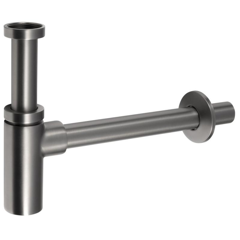 Umývadlový sifón 5/4", odpad 32mm, guľatý, gun metal