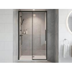 LUXOR BLACK sprchové dvere 1500 mm, číre sklo