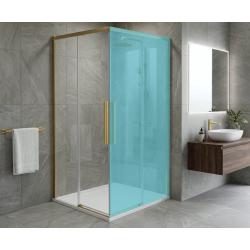 LUXOR GOLD MATT sprchové dvere pre rohový vstup 1000mm, číre sklo