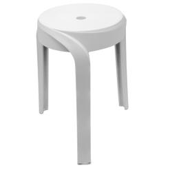 STAN kúpeľňová stolička, priemer 30cm, biela