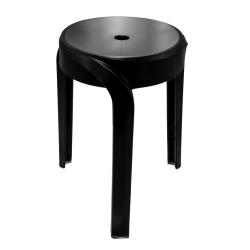 STAN kúpeľňová stolička, priemer 30cm, čierna