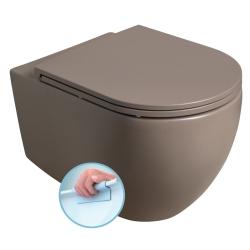 INFINITY závesná WC misa, Rimless, 36,5x53cm, taupe