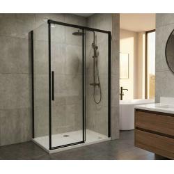 LUXOR BLACK obdĺžniková sprchová zástena 1300x800mm L/P varianta