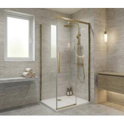 LUXOR GOLD MATT štvorcová sprchová zástena 1000x1000mm L/P varianta