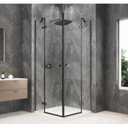 GLOBE GUN METAL štvorcová sprchová zástena 1000x1000mm, rohový vstup, číre sklo