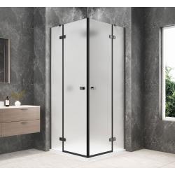 GLOBE GUN METAL štvorcová sprchová zástena 900x900mm, rohový vstup, matné sklo