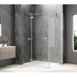 GLOBE CHROME obdĺžniková sprchová zástena 1000x900mm, číre sklo, ľavá