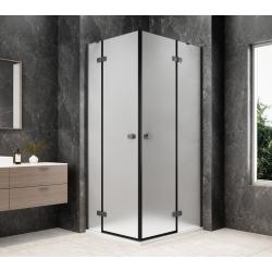 GLOBE GUN METAL obdĺžniková sprchová zástena 1200x1100mm, rohový vstup, matné sklo