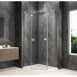 GLOBE CHROME štvrťkruhová sprchová zástena 1000x800mm, číre sklo, ľavá