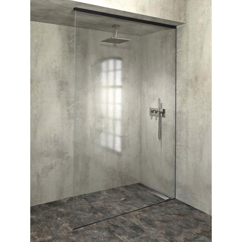 ARCHITEX sada na neviditeľné upevnenie skla, podlaha-stena-strop, 1615x2600mm, čierna mat