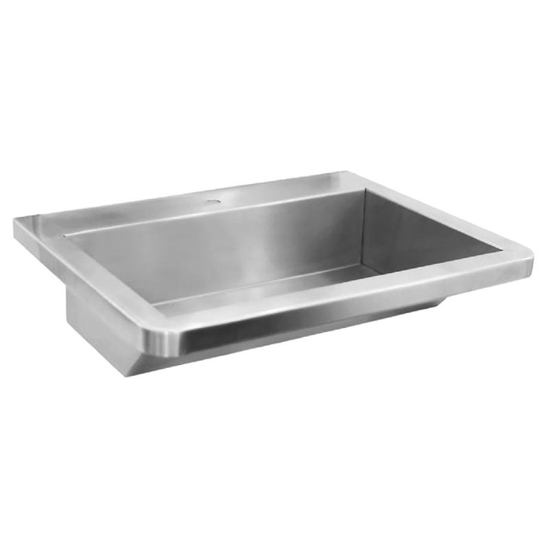 Závesný umývací žľab 600x130x450mm, nerez mat