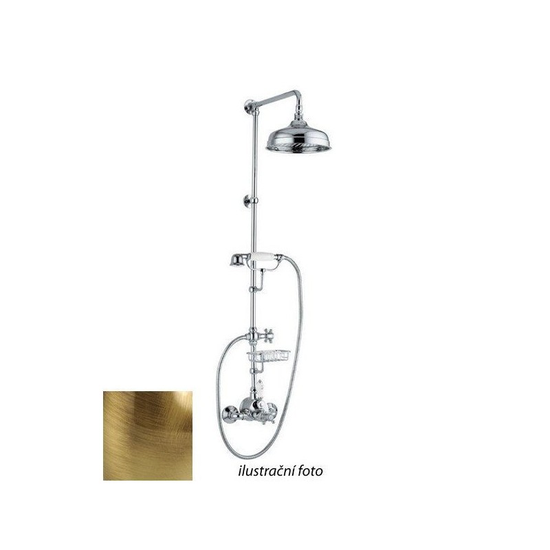 SASSARI sprch. stĺp s termost. bat., mydeľnička, v. 1250mm,bronz