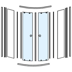 HLS800 sklo k pohyblivej časti